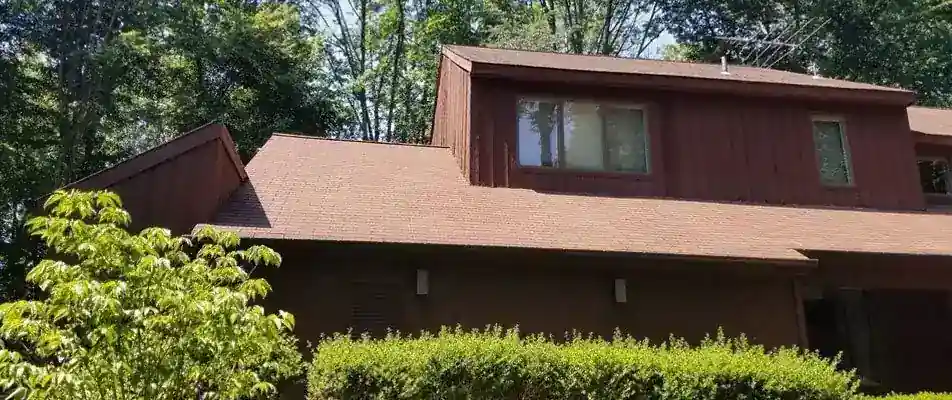 The same contemporary roof after washing