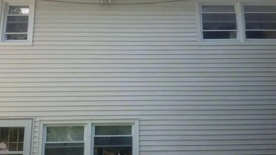 The same siding after a Soft-Wash, streaks gone